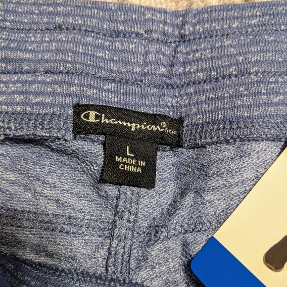 Champion Elite Blue Heather Space Dye Jogger Pants Large New - Picture 5 of 8